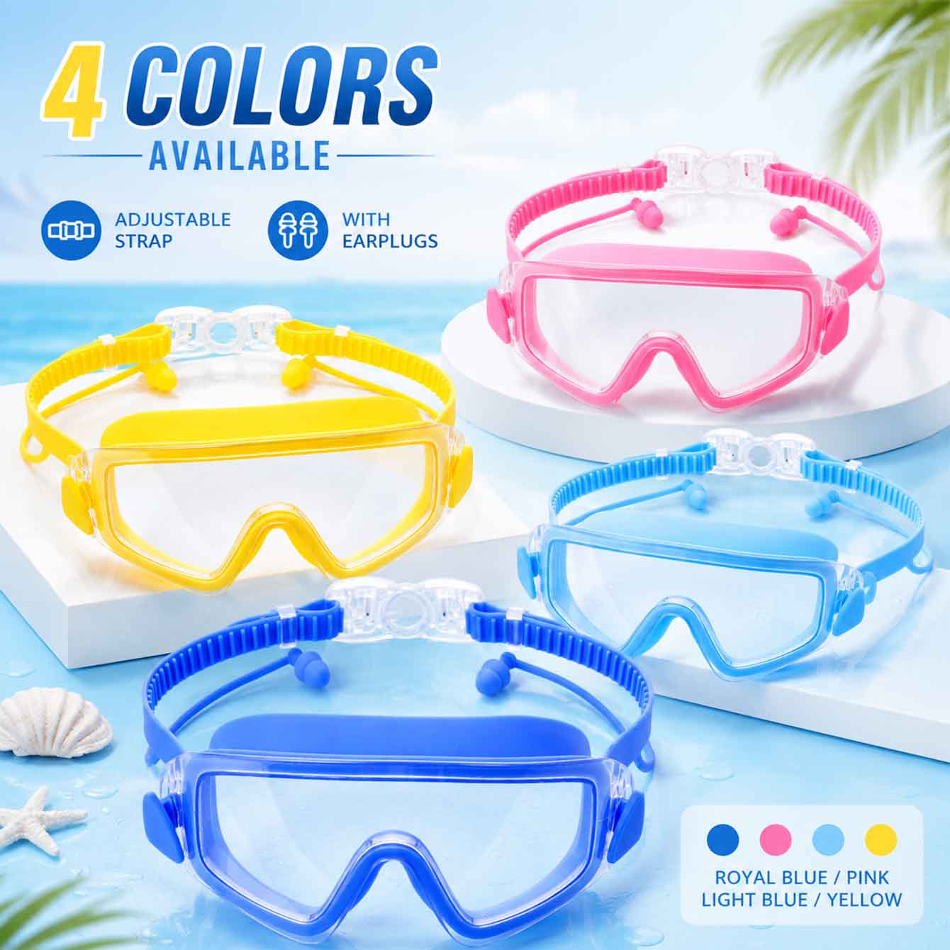 Anti Pollution Mask - نظارة سباحة وغوص للشباب مضادة للضباب