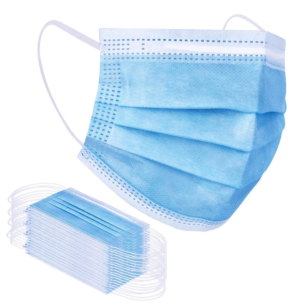 Disposable Mask Blue - كمامة وجه زرقاء للاستخدام مرة واحدة،