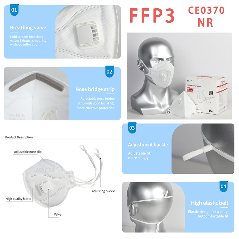 20 قطعة/علبة قناع FFP3 NR قابل - مراجعة Anti Pollution Mask وسعره