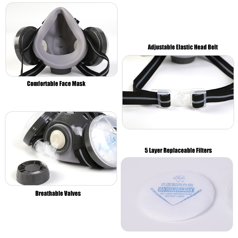 جديد قناع مضاد للغبار كامل الو - مراجعة Dust Mask Construction وسعره