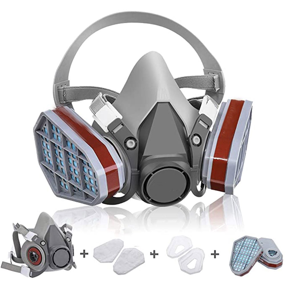 قناع غاز صناعي نصف كامل لتنفس  - مراجعة Respirator Half Face وسعره
