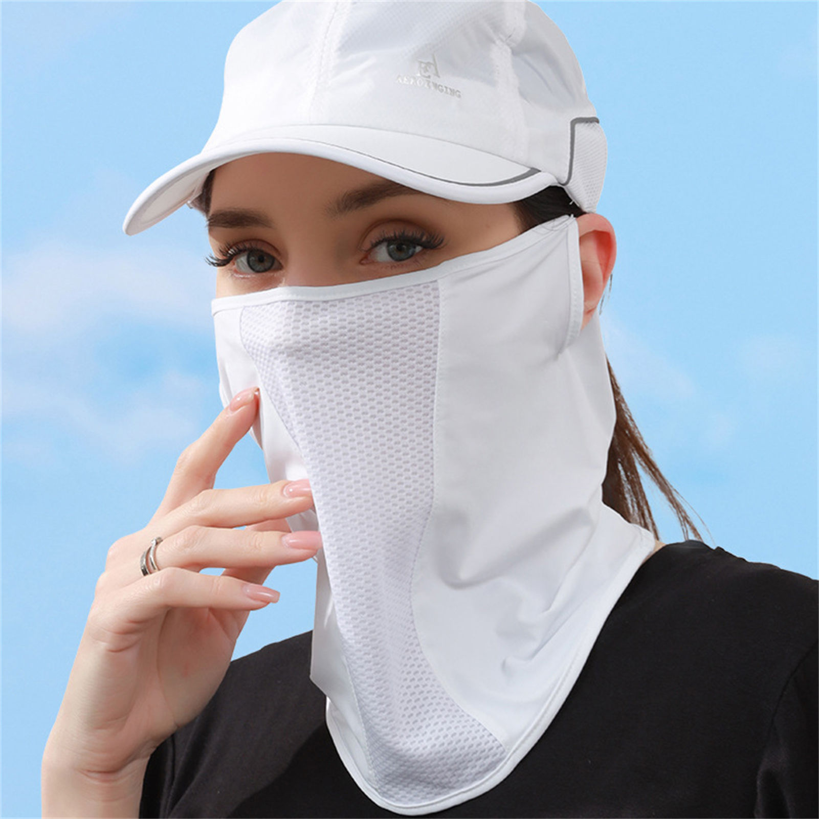 قناع شمس من الحرير الجليدي UPF - مراجعة Sports Mask Breathable وسعره