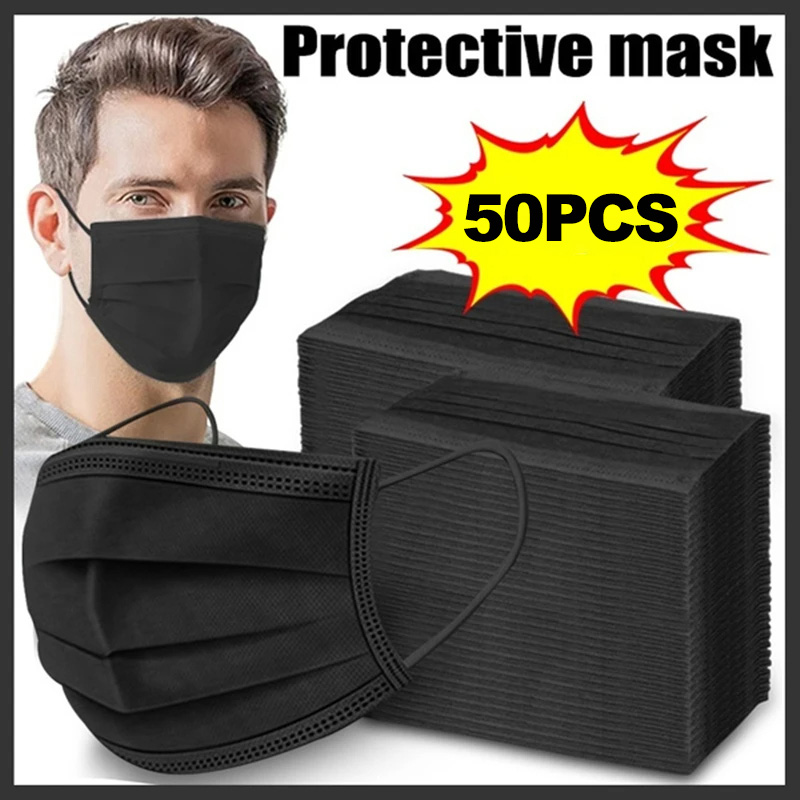 أقنعة 3 طبقات قناع أقنعة الوجه - مراجعة Black Face Mask Pack وسعره