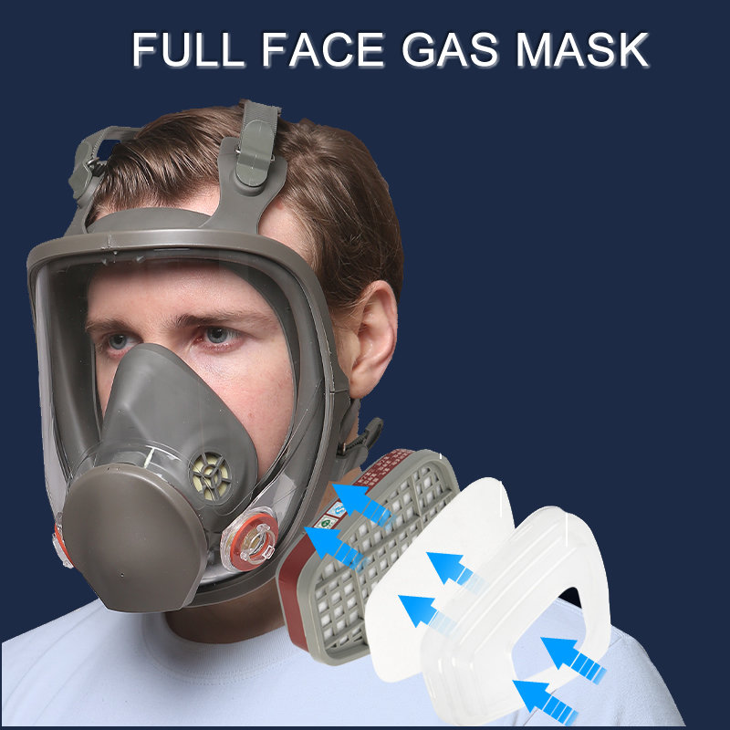 6800 جهاز تنفس كامل للوجه يعمل - مراجعة Dust Mask Construction وسعره