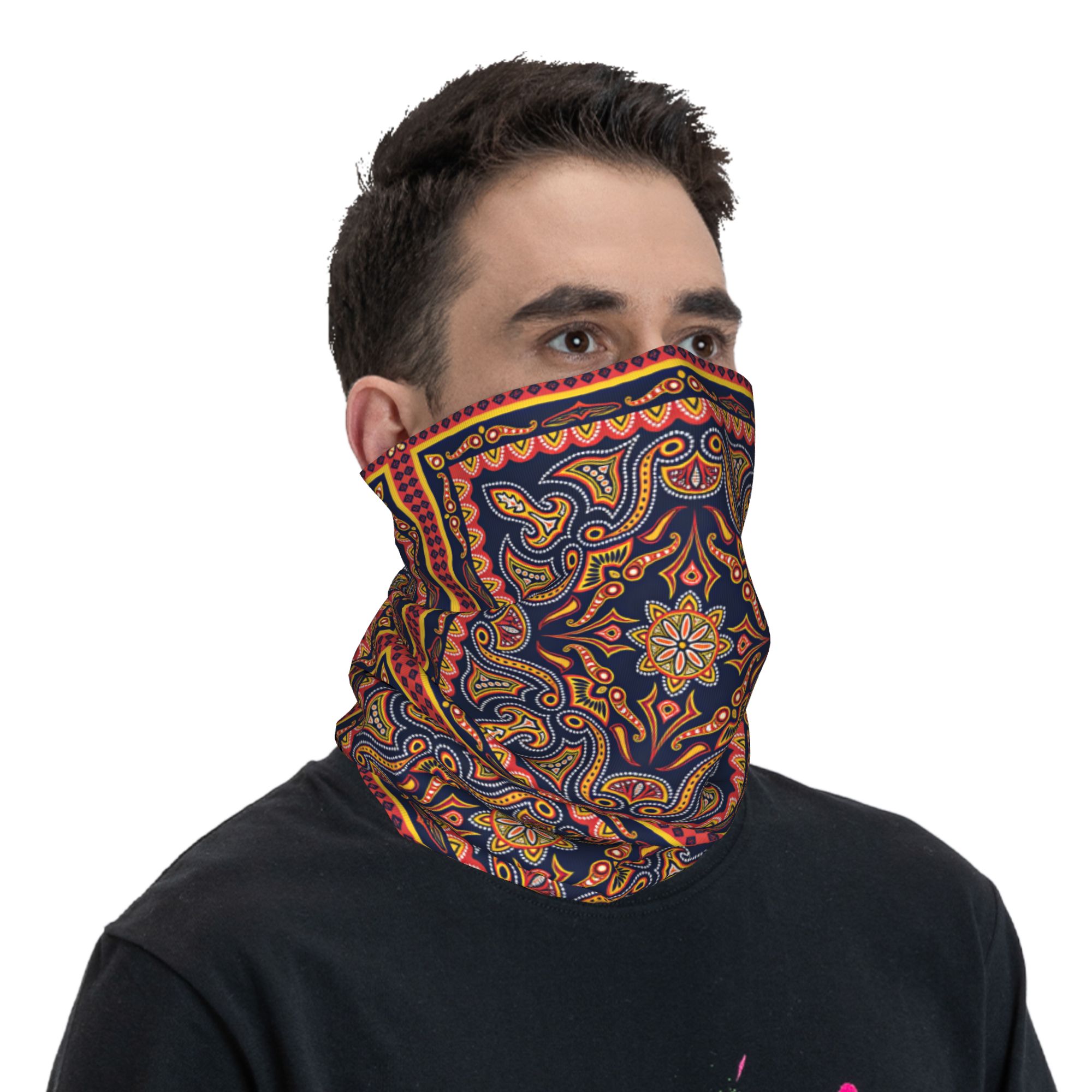 غطاء رقبة ووجه بتصميم عرقي منق - مراجعة Neck Gaiter Face Cover وسعره