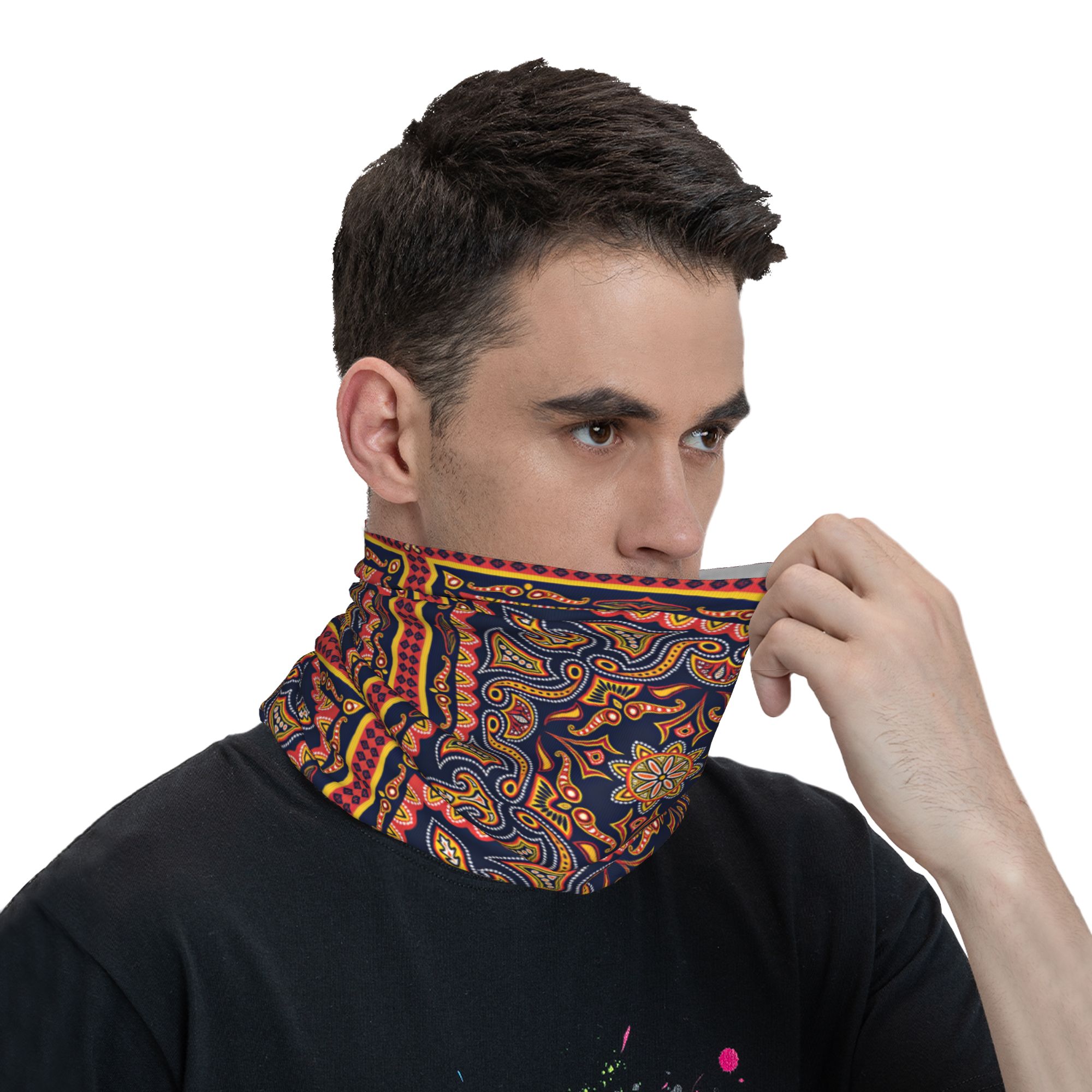 غطاء رقبة ووجه بتصميم عرقي منق - مراجعة Neck Gaiter Face Cover وسعره